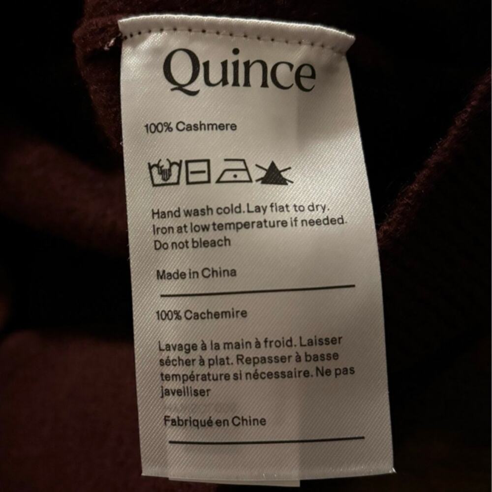 Quince Women’s Large 100% Mongolian Cashmere Hoodie Full Zip Up Sweater Knit - Picture 5 of 11